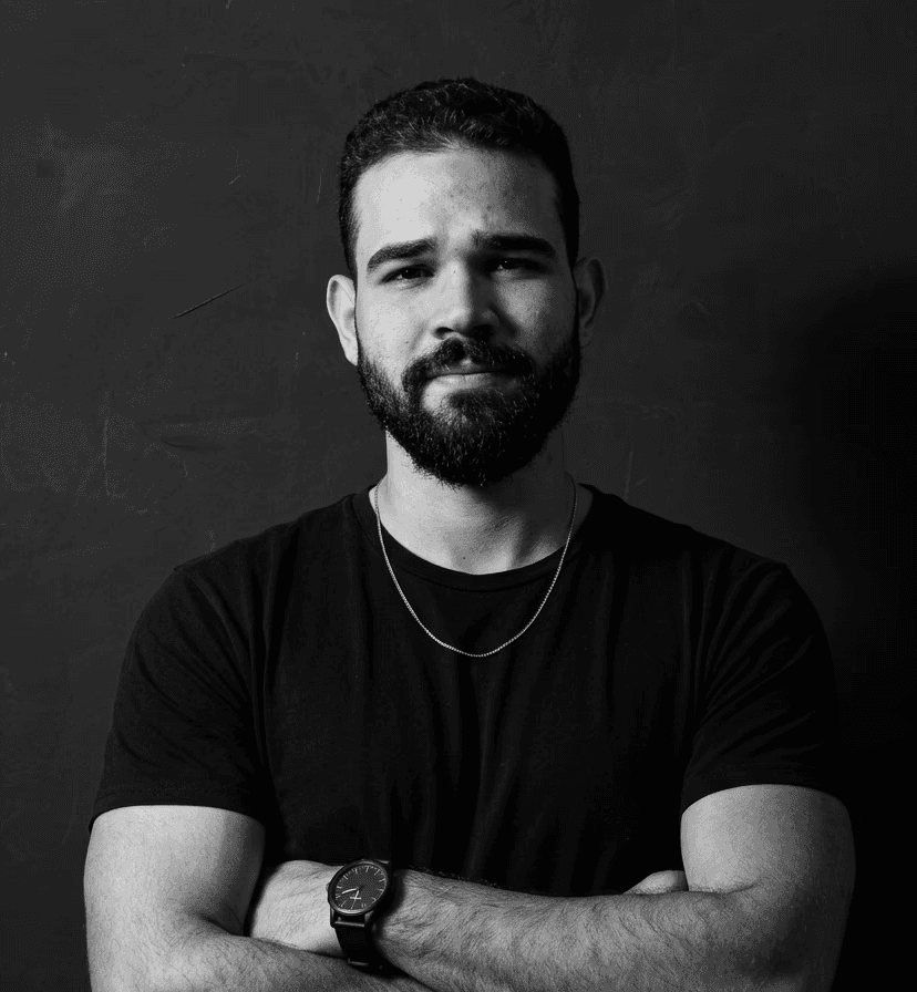 Portrait of portfolio creator – back view